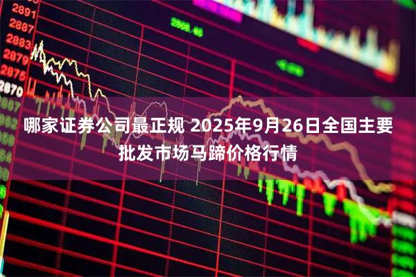 哪家证券公司最正规 2025年9月26日全国主要批发市场马蹄价格行情
